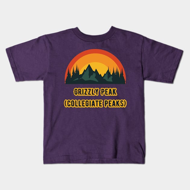 Grizzly Peak (Collegiate Peaks) Kids T-Shirt by Canada Cities